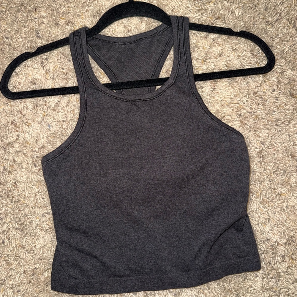 Lululemon Women's Charcoal Tank Top - Racerback Crop